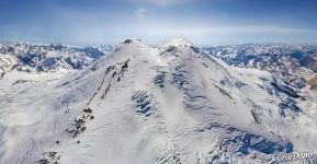 Панорама Эльбруса и гор Центрального Кавказа №3