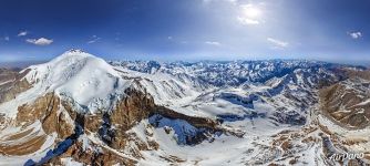 Панорама Эльбруса и гор Центрального Кавказа №7
