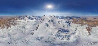 Панорама Эльбруса и гор Центрального Кавказа №1