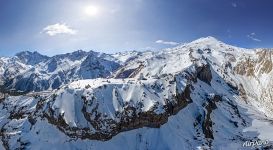 Панорама Эльбруса и гор Центрального Кавказа №14