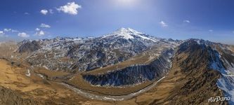 Панорама Эльбруса и гор Центрального Кавказа №11