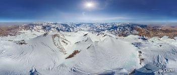 Панорама Эльбруса и гор Центрального Кавказа №4