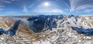 Panoramic view of the Caucasus Mountains and mount Elbrus #28