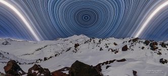 Звездное небо над Эльбрусом №12