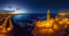 Hassan II Mosque at night