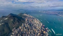 Hong Kong from an altitude of 700 meters