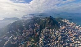 Гонконг с высоты 700 метров