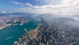 Гонконг с высоты 700 метров