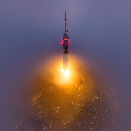 Запуск ракеты Союз-AirPano в космос Запуск ракеты Союз-AirPano в космос