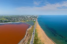 Озеро Аджиголь и Феодосийский залив Озеро Аджиголь и Феодосийский залив