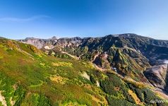 Долина гейзеров с высоты 1000 метров