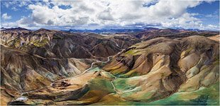 Исландия, цветные горы Исландия, цветные горы
